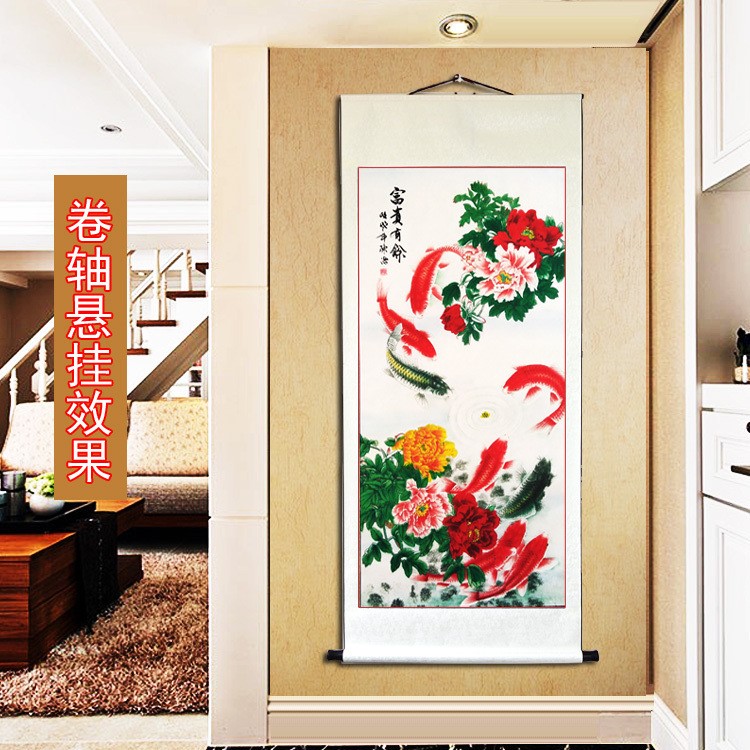 字畫國畫客廳過道玄關裝飾畫新中式精品多款豎卷軸可配框包郵梅花