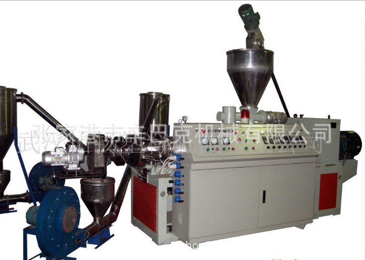 SJSZ-80錐型雙螺桿擠出造粒機(jī)/PVC透明軟料造粒/pvc硬料造粒機(jī)