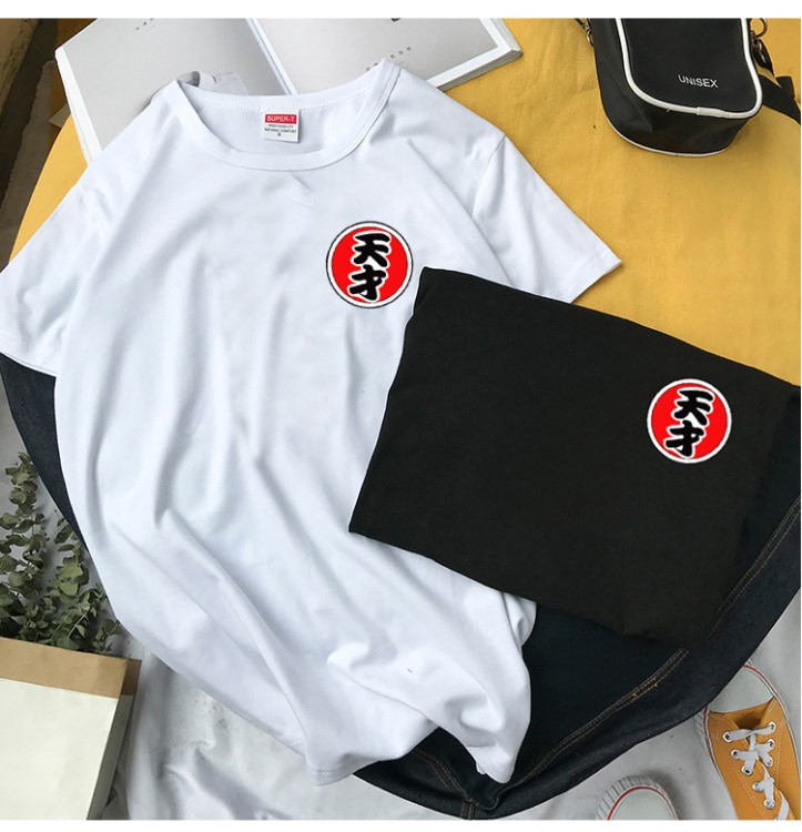 ulzzang夏季新款天才情侶裝短袖T恤男女青少年學生班服潮情侶上衣