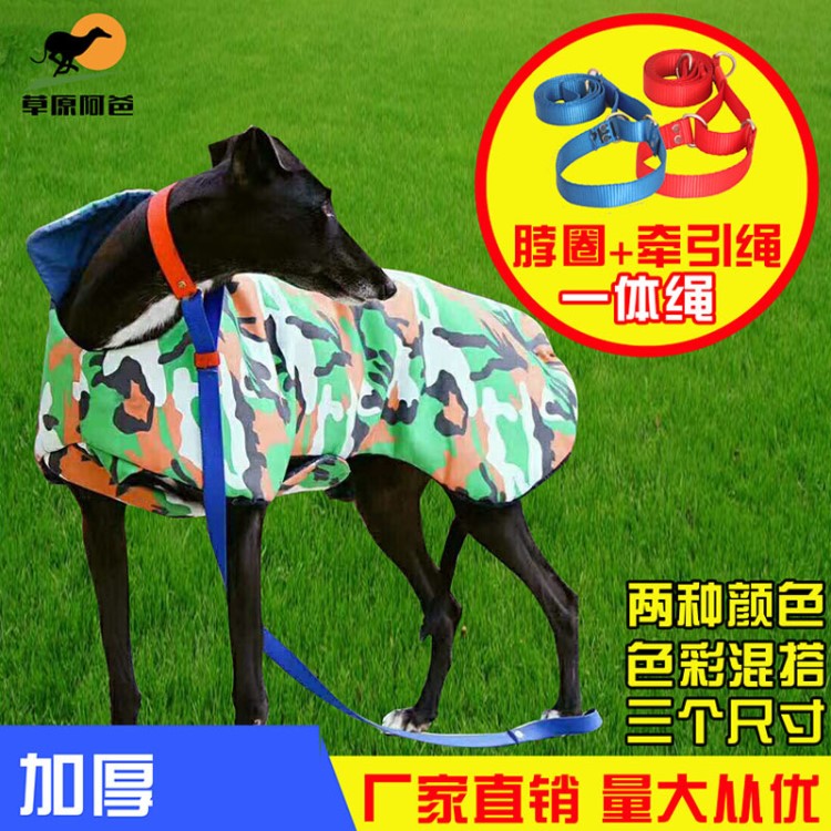 廠家直銷(xiāo)一體繩格力犬惠比特犬細(xì)狗脖圈牽引繩帆布牽引繩遛狗繩子