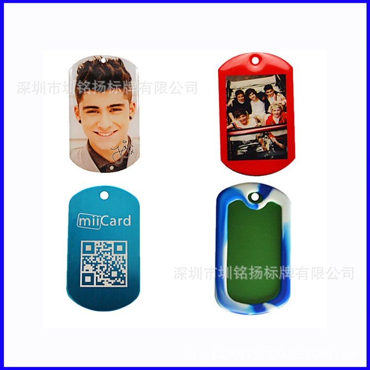 源頭廠家定制金屬鋁吊牌 美國(guó)大兵吊飾 陽極氧化各種形狀狗牌