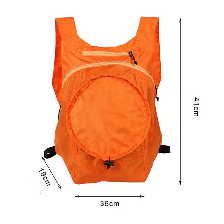 來樣訂做防水尼龍折疊背包禮品公司策劃包定制LOGO縮口雙肩包