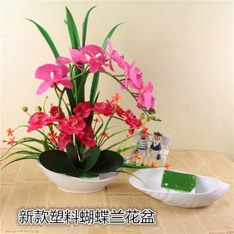 業(yè)廠家各種規(guī)格花盆加厚塑料花盆仿真花花盆蝴蝶蘭花器花盆