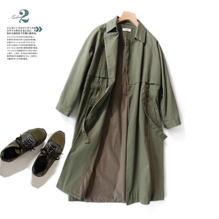 ZOJ品質(zhì)休閑大版女士風(fēng)衣中長(zhǎng)款2019新款風(fēng)衣外套女裝大碼秋冬裝