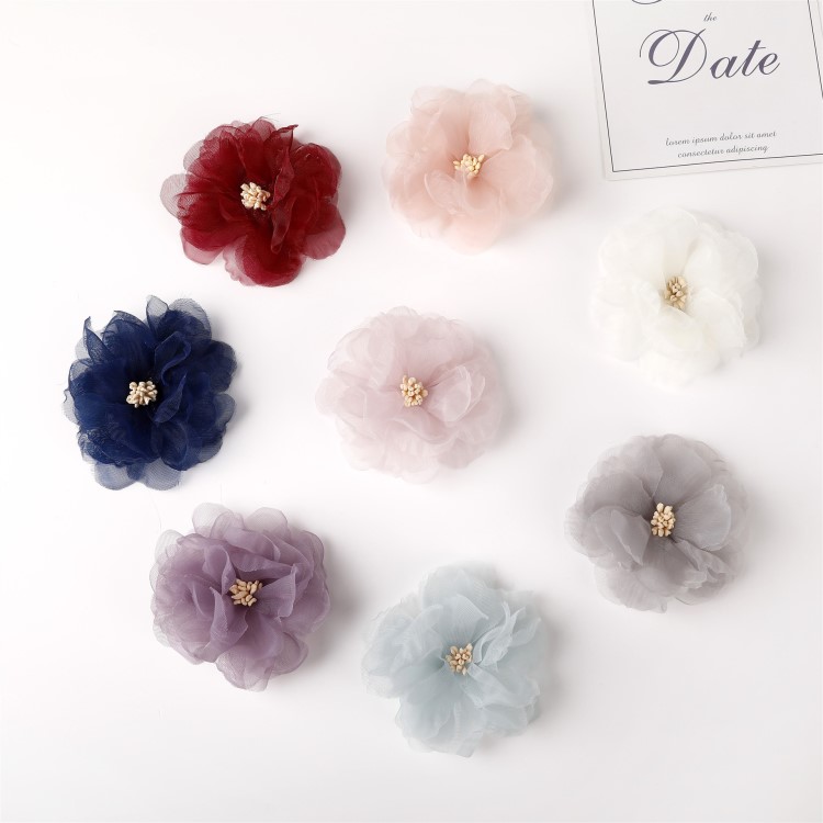 韓國布料 diy花朵 手工發飾 頭飾胸花飾品配件 廠家直銷