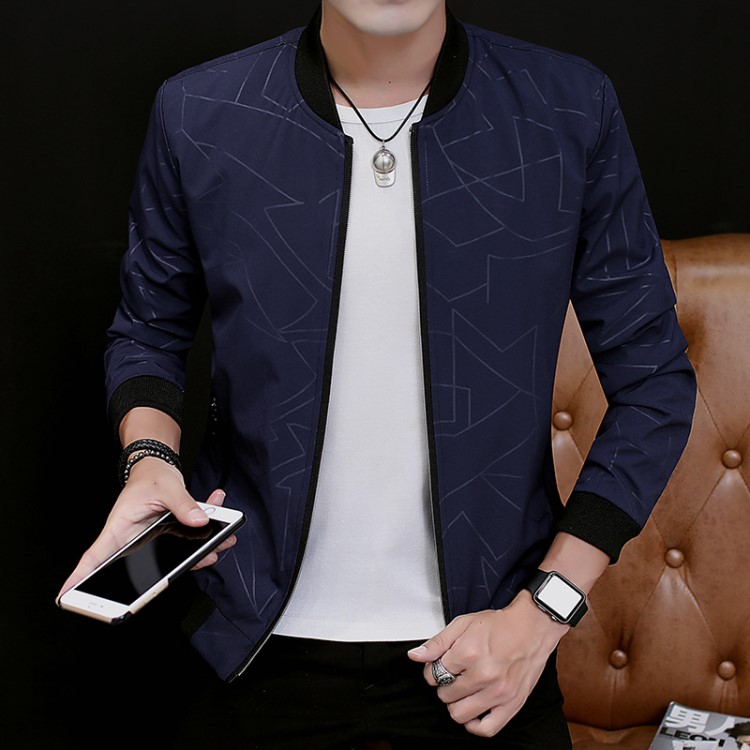 廠家2018新款男士加絨夾克韓版修身大碼立領男裝休閑外套批發718