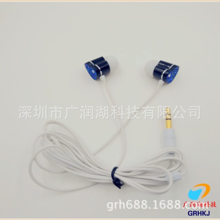 耳機工廠批發(fā)鑲鉆外貿(mào)禮品愛心型入耳式音樂贈品手機線控耳機