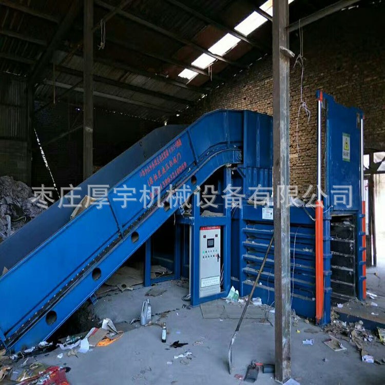 棗莊市中區全自動臥式打包機 120噸140噸160噸廢紙礦泉水瓶壓縮機