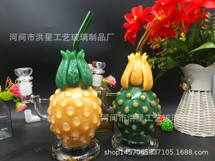 廠家直銷玻璃水煙槍 菠蘿造型玻璃煙具