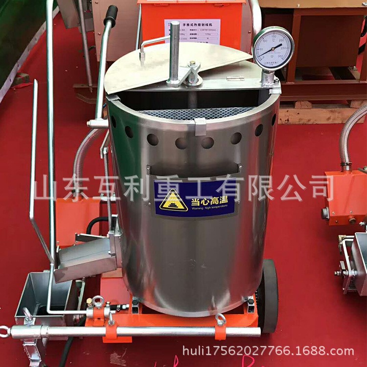 多功能熱熔劃線機(jī) 劃線厚度可調(diào)節(jié) 熱熔釜撒播器玻璃珠熱熔劃線機(jī)