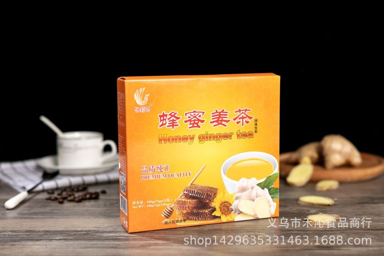 出口速溶蜂蜜姜茶外貿(mào)姜茶固體飲料15克條裝姜茶honey ginger tea