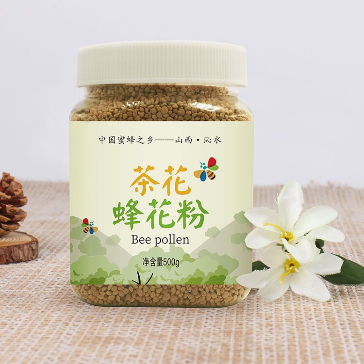 茶花粉 500g灌裝茶花粉 農(nóng)家自產(chǎn)未破壁蜜蜂花粉批發(fā)