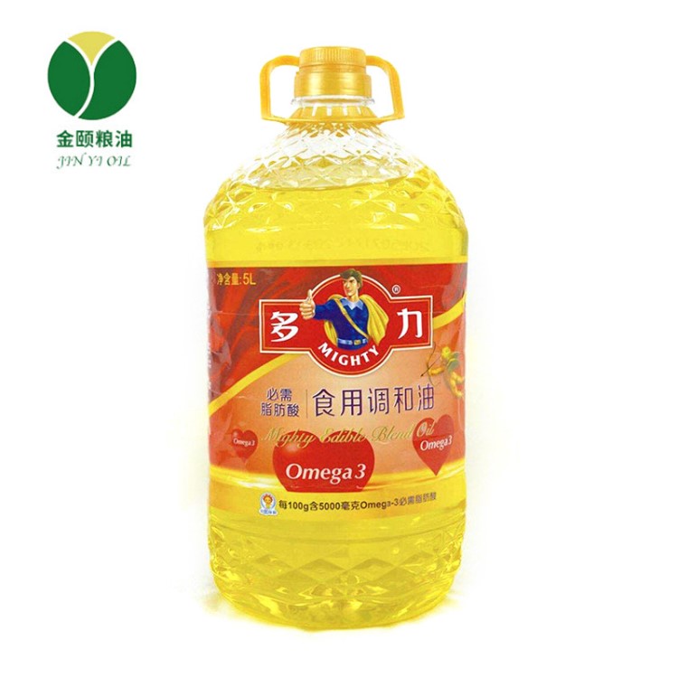 多力脂肪酸食用調(diào)和油5L 精選好油家用炒菜植物調(diào)和食用油食用油