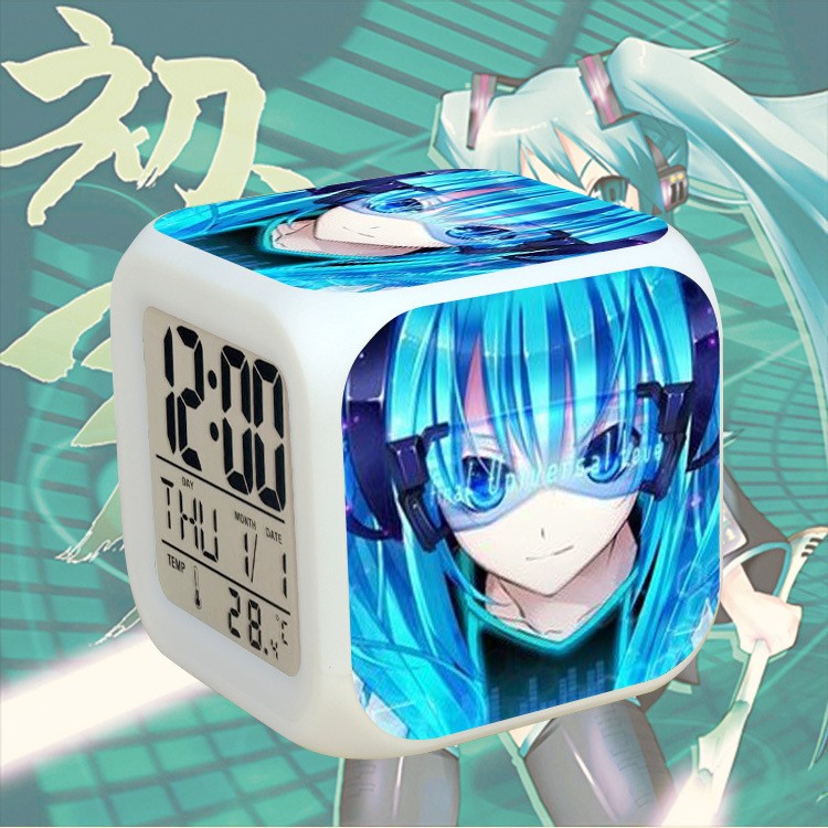 動漫周邊初音 學(xué)生臥室夜燈動漫鬧鐘巡音鏡音 可定做制海量圖可選