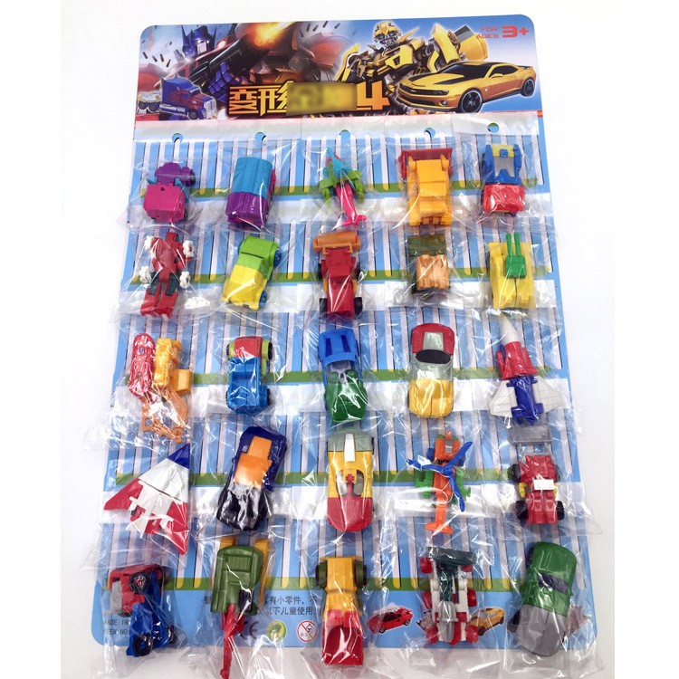 變形迷你小汽車機(jī)器人百變小金剛25只吊版玩具貨源批發(fā)