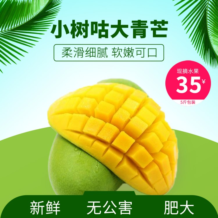 直銷金煌芒美味青芒果 新鮮水果青芒口感好香甜5斤裝
