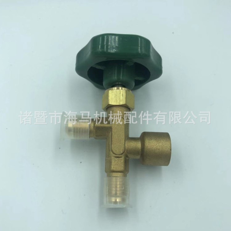 三通閥加氟利昂全銅加氟閥制冷劑閥門(mén)公制壓力表閥門(mén)制冷維修工具