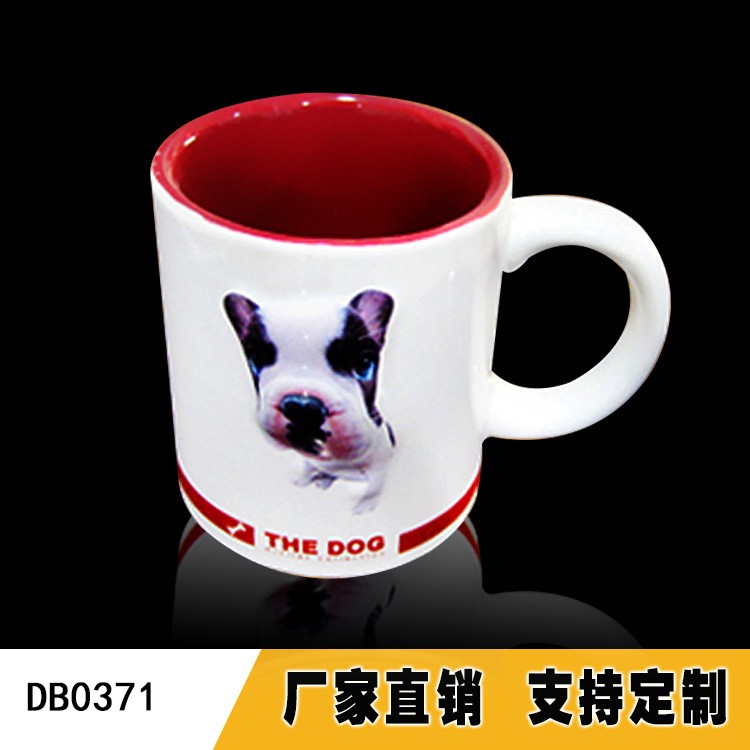 diy彩繪卡通動(dòng)物馬克杯3d浮雕創(chuàng)意馬克陶瓷杯定制logo 陶瓷卡通杯