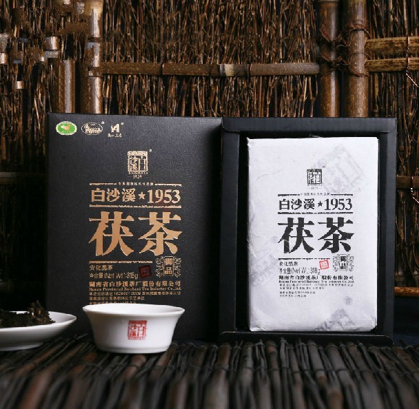 安化黑茶 白沙溪金花一級茯茶磚重松香茯磚御品318g