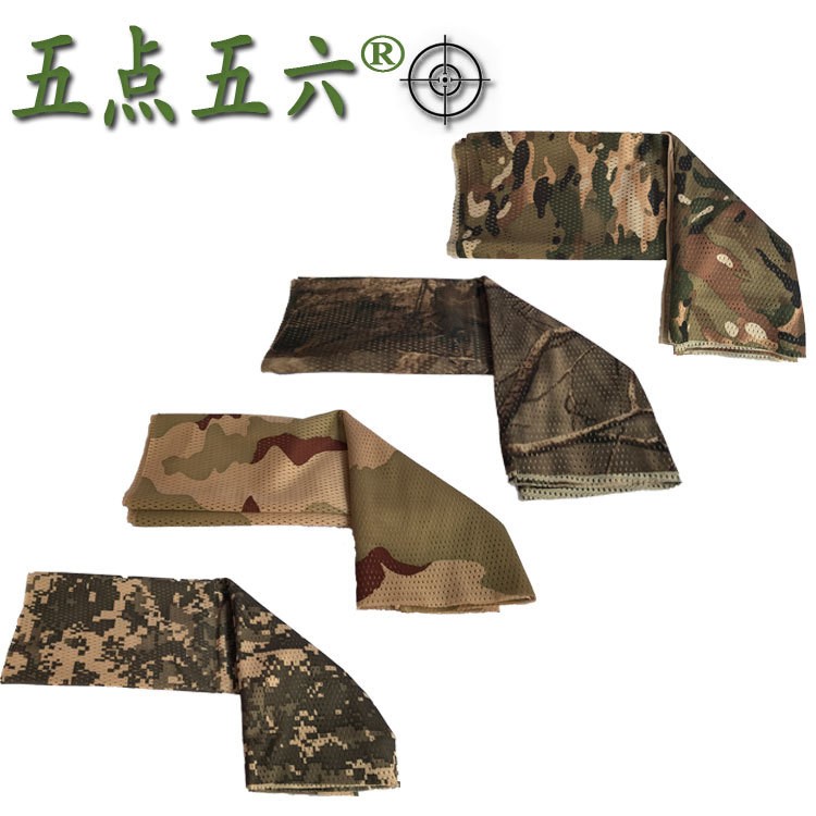 5.56-特種兵軍迷戰(zhàn)術頭巾戶外透氣防曬夏季網(wǎng)巾方巾蟒紋迷彩圍巾