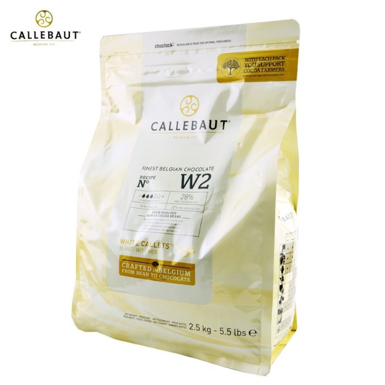 嘉利寶白巧克力粒28%白巧克力豆 Callebaut 手工巧克力烘焙2.5kg