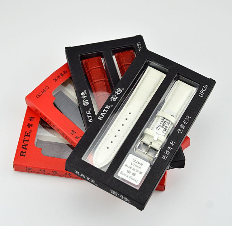 雷特真皮表帶9801A針扣 手表維修鐘表配件 四色可選軟硬適中 300