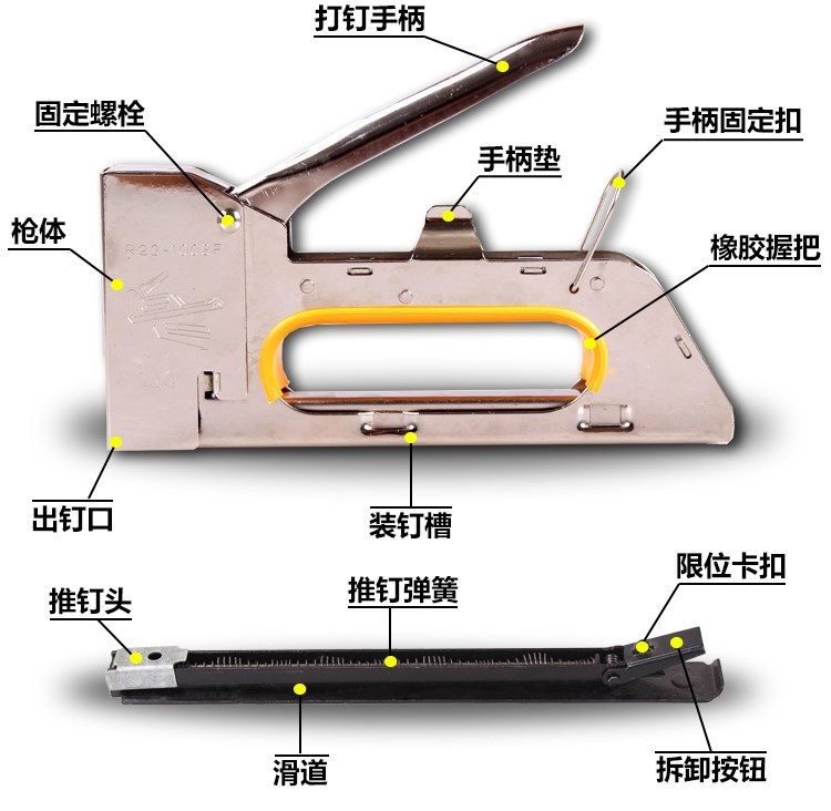 打釘機(jī)釘廣告牌盯沙發(fā)迷你訂書(shū)機(jī)木工射釘打丁機(jī)五金包裝釘裝機(jī)