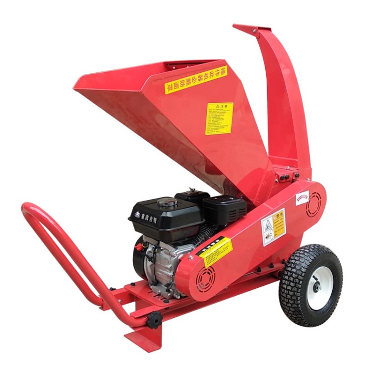 木材粉碎机小型园林树枝粉碎机可移动式汽油枝条碎枝机秸秆粉碎机