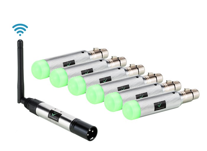 充电电池款无线dmx512收发器  DMX信号发射器无线传输信号