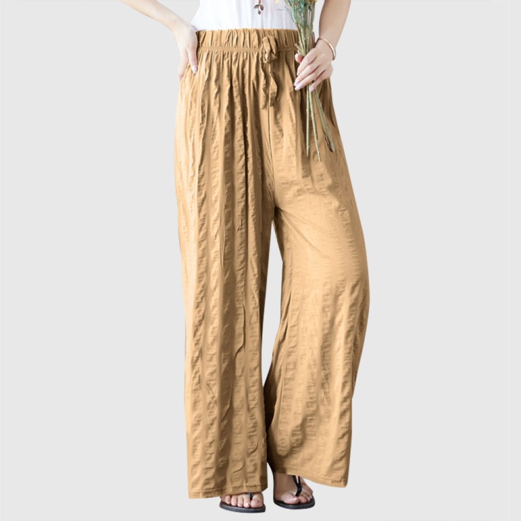 實(shí)拍新款女裝加肥加大文藝復(fù)古薄款休閑褲闊腿褲長褲 JR491