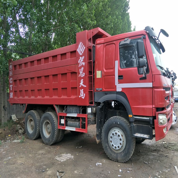 重慶二手工程車重汽豪沃前四后八自卸貨車 后翻自卸工程車