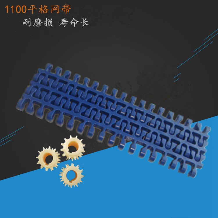 寧津塑料網帶1100平格網鏈平格平板塑料輸送帶鏈輪輸送機配件廠家