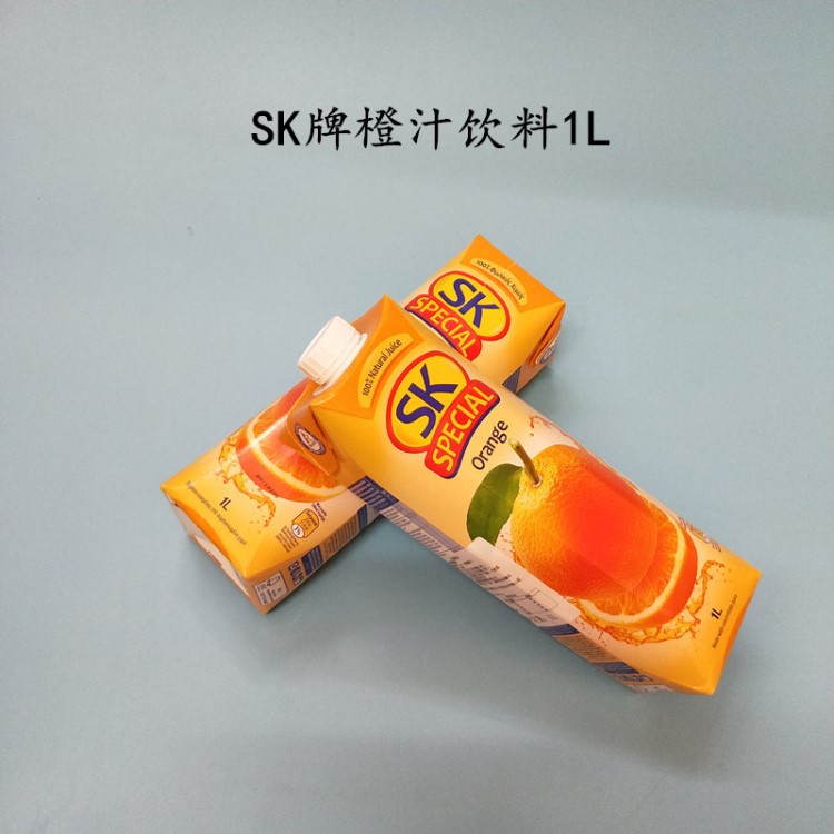 塞浦路斯飲料批發(fā) SK牌橙汁天然濃縮果汁飲料1L盒裝