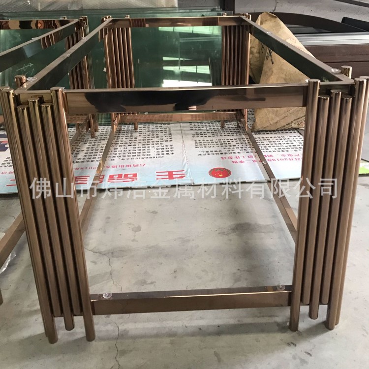 不銹鋼茶幾金屬制品辦公桌家具定制鋼化玻璃茶幾鐵藝現(xiàn)化簡約北歐