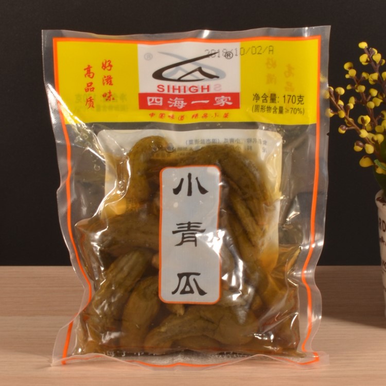 批發(fā) 四海一家小青瓜 200g 30袋 腌菜 配粥下飯 超市餐飲批發(fā)