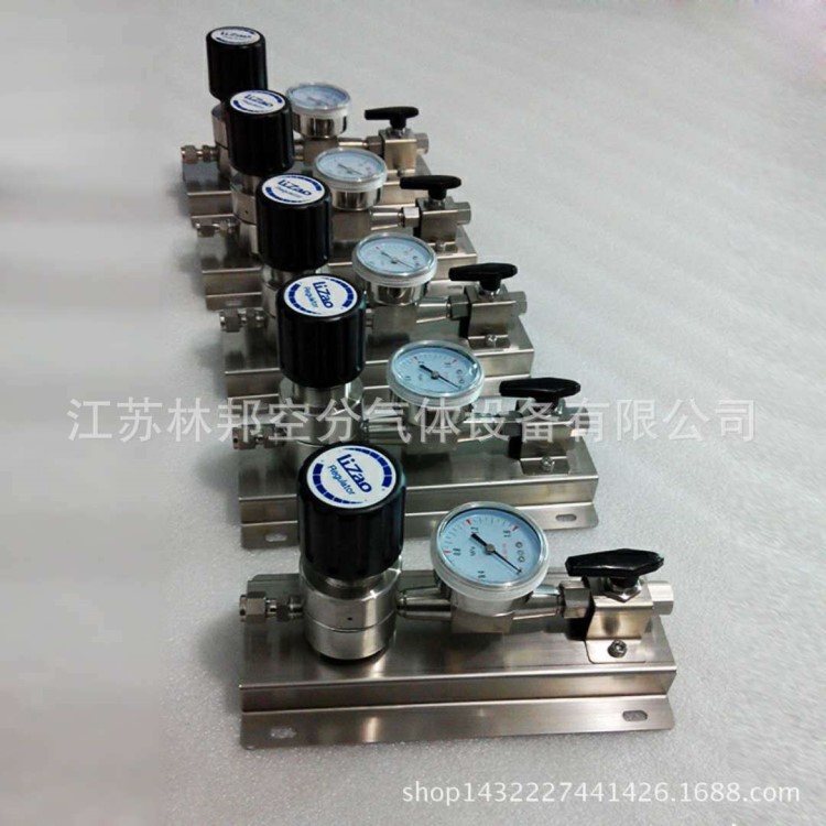 半自動切換裝置 316不銹鋼匯流排 膜片閥吹掃排空 氣瓶減壓控制器