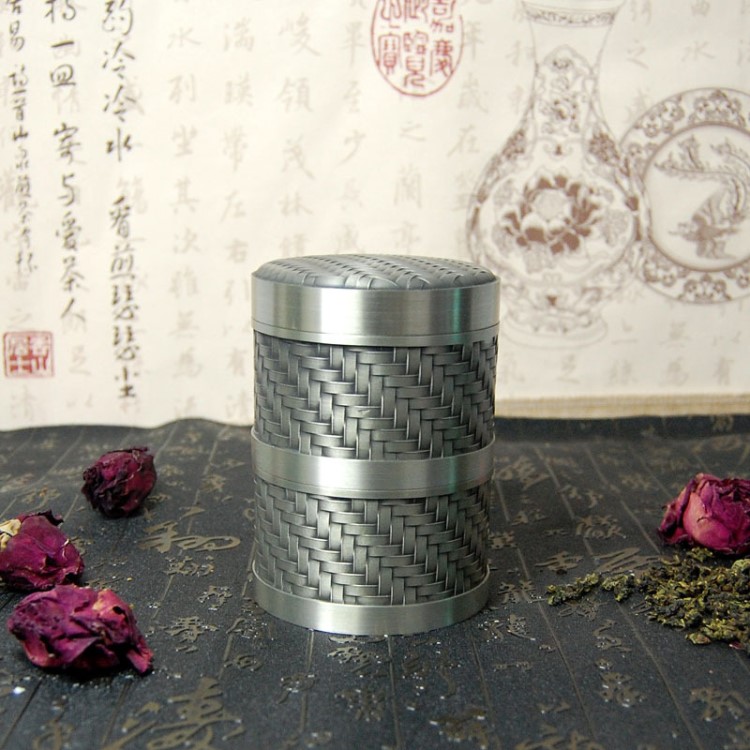 锡坊 大号马来西亚锡普洱装茶罐茶具创意礼品 密封增值保值