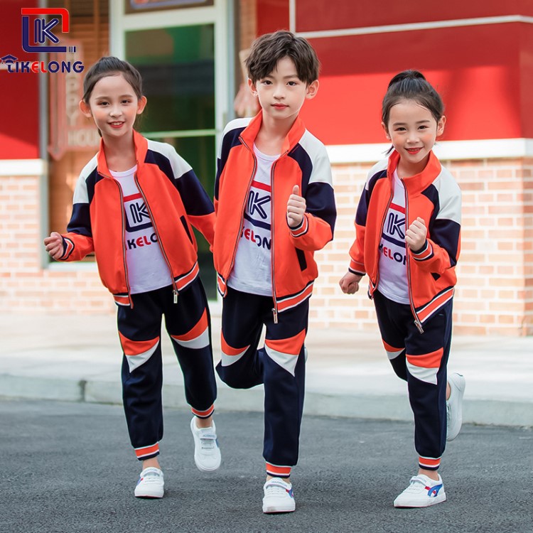 2019新款小學生校服春秋裝運動套裝幼兒園園服秋冬兩件套兒童班服