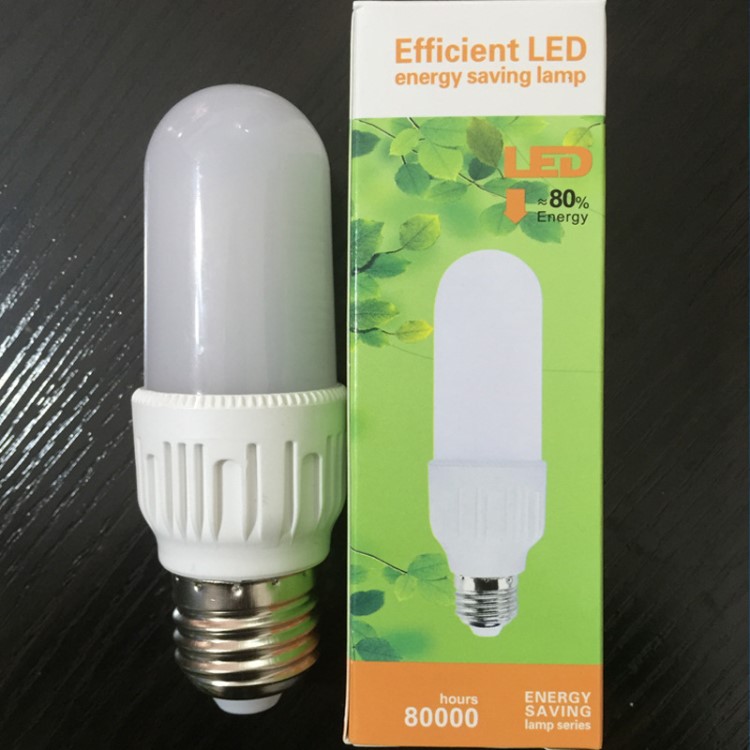 e27螺口火箭泡LED3年燈家用玉米超亮節(jié)能恒流柱形玉米暖光暖黃,白