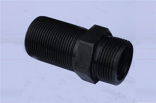 液压弯头扩口式隔壁直角管接头m14x1.5尖加长弯头带帽卡套螺母