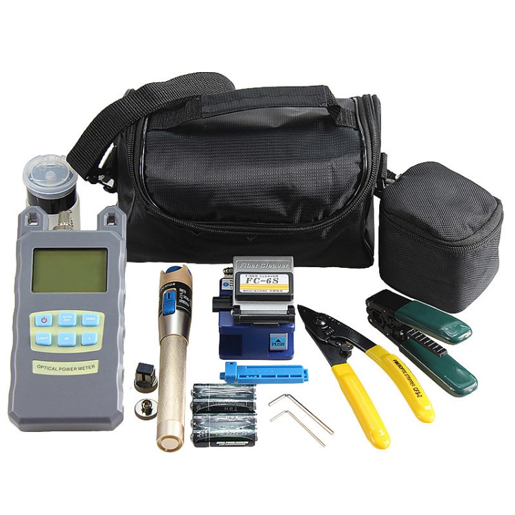 15款 光纖冷接工具包套裝組合 光纖切割刀 金色1MW紅光筆