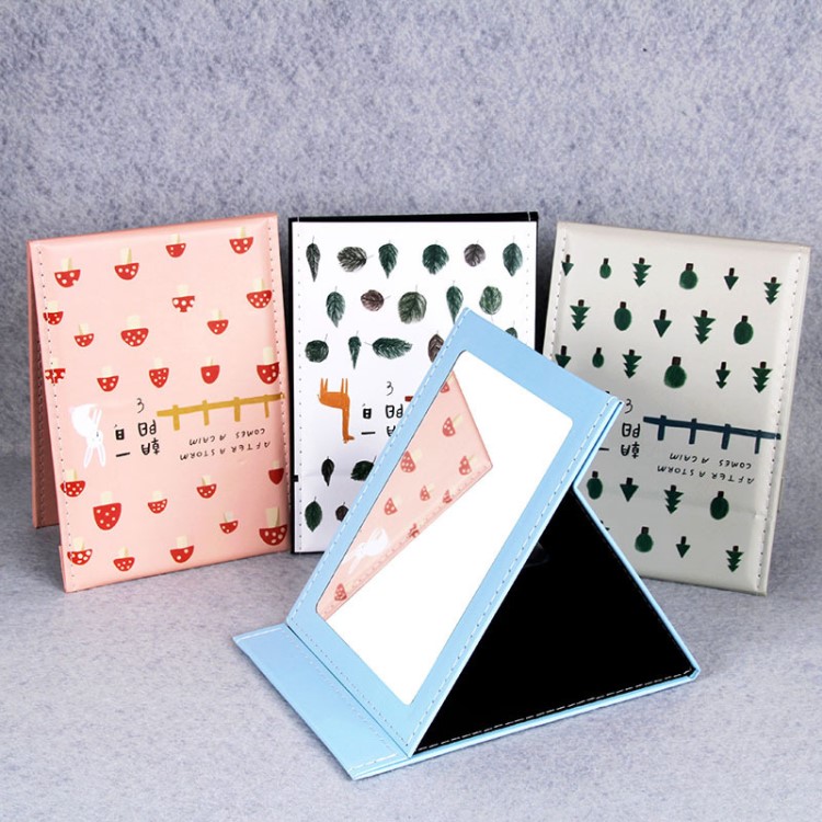 塑料折疊化妝鏡韓國(guó)創(chuàng)意女士隨身梳妝鏡迷你便攜化妝小鏡子