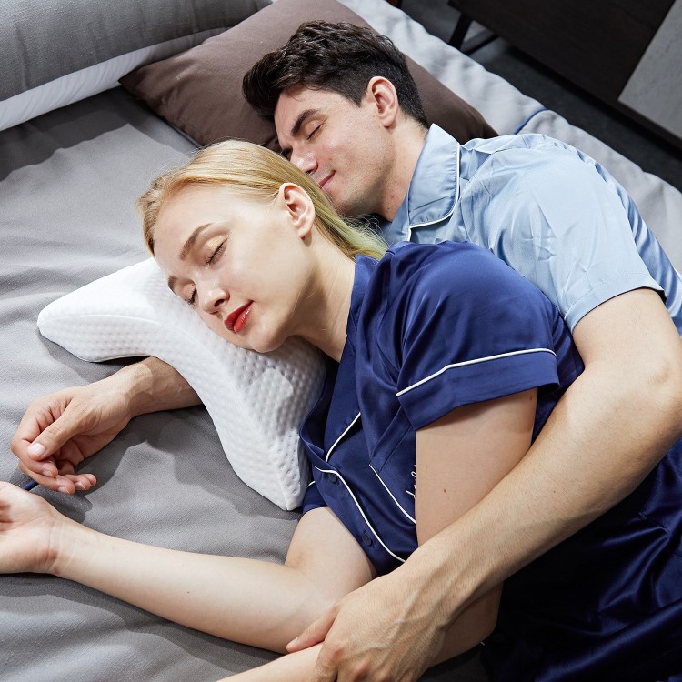 拱形枕頭芯兒童慢回彈防手麻枕安眠乳膠零壓力四季記憶棉新款通用