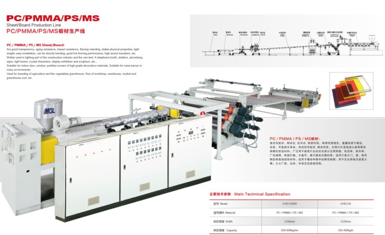 供應(yīng)PC/PMMA/PS/MS塑料板材設(shè)備 pe管材生產(chǎn)線 塑料機(jī)械設(shè)備生產(chǎn)