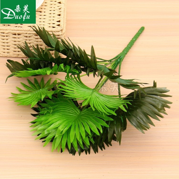 朵芙仿真綠色植物墻裝飾花扇葉樹假花絹花工程園藝裝飾道具花