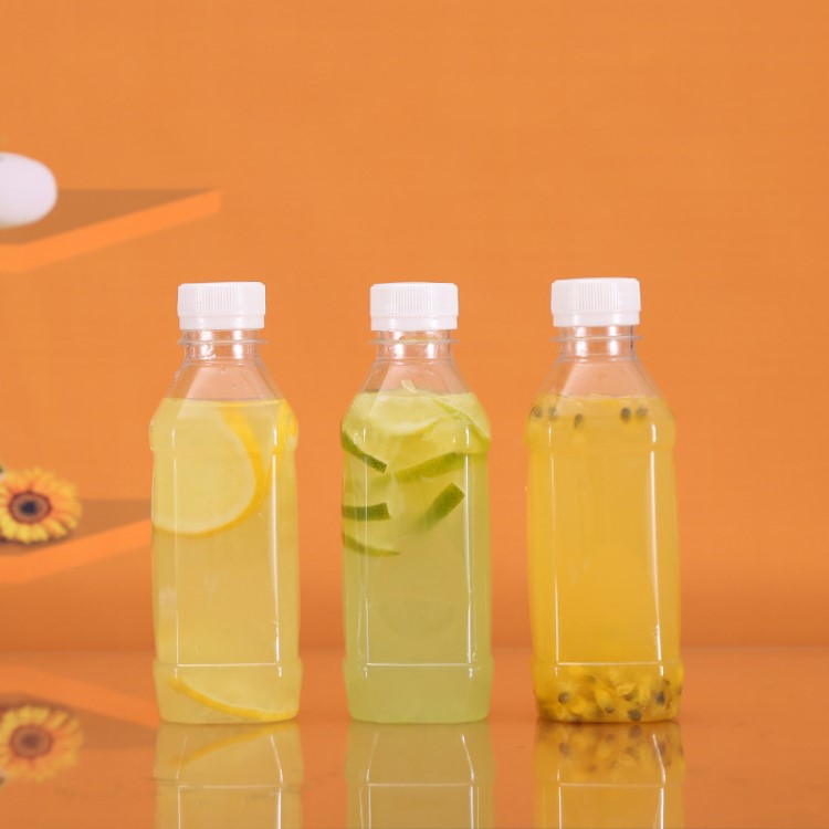 300ml透明塑料瓶pet水剂瓶果汁瓶小空瓶子分装瓶样品瓶带盖