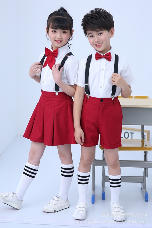 新款定制兒童校服 舞臺(tái)表演演出服裝 男女款表演服裝創(chuàng)意設(shè)計(jì)