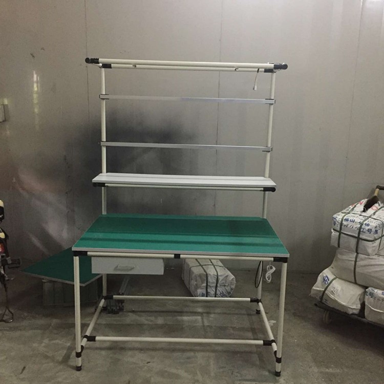 東莞產地源廠家直銷 精益管防靜電操作臺 無塵車間專用