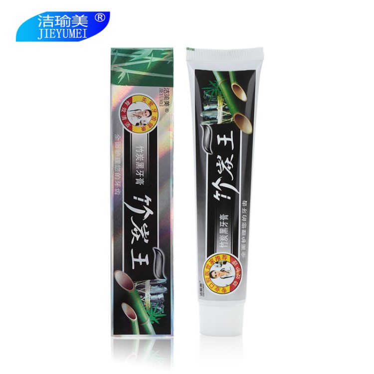 潔瑜美廠家直銷日用百貨批發(fā)貼牌定制105g竹炭薄荷清新口氣牙膏