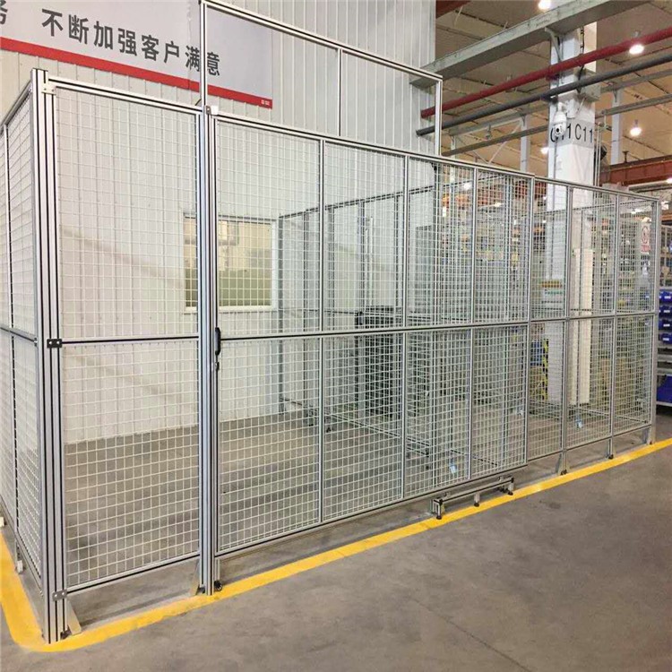 Aluson晟力上海護欄生產定制工業鋁合金型材機器人圍欄